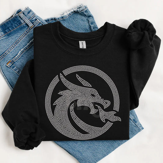 Dragon with Fire Spangle Design