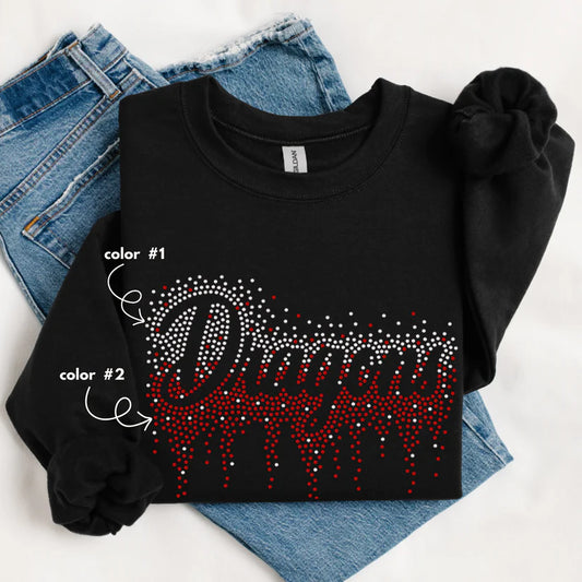 Dragons Ombre Drip Spangle Design