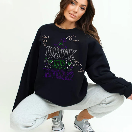 Drink Up Witches Spangle Design