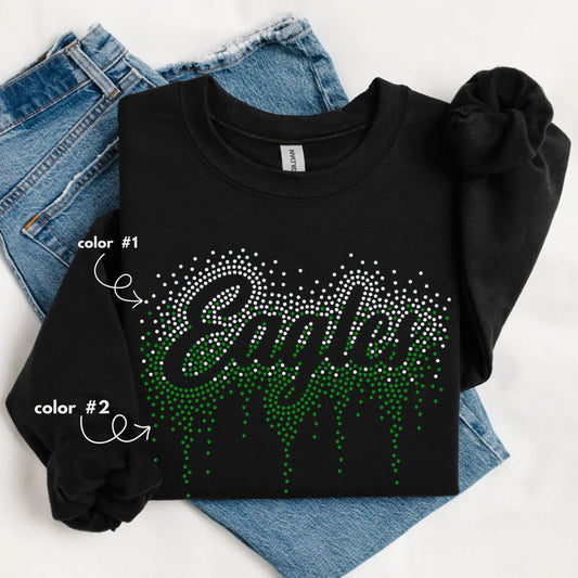 Eagles Ombre Drip Spangle Design