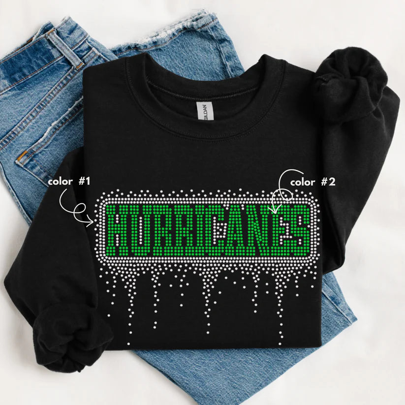 Hurricanes Athletic Drip Spangle Design