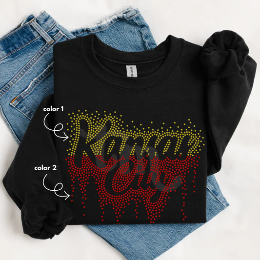Kansas City Ombre Drip Spangle Design