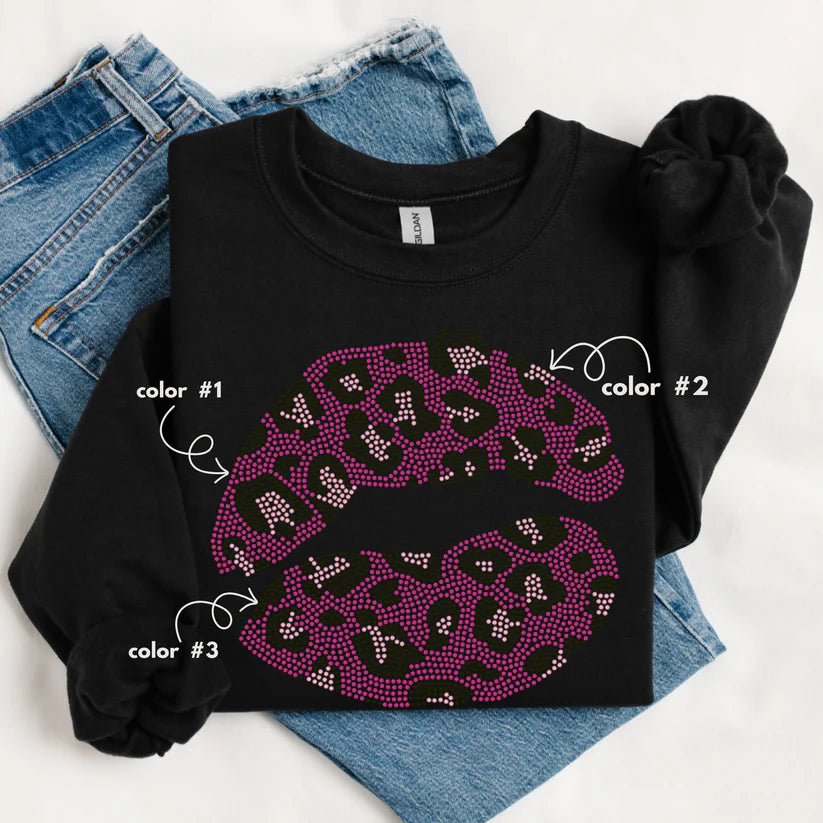 Leopard Lips Spangle Design