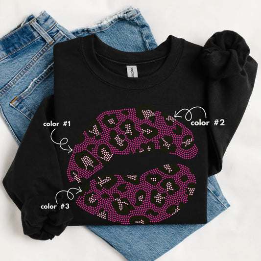 Leopard Lips Spangle Design