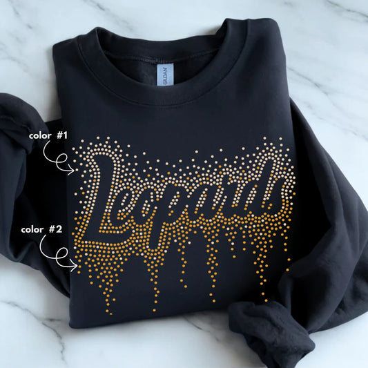 Leopards Ombre Drip Spangle Design