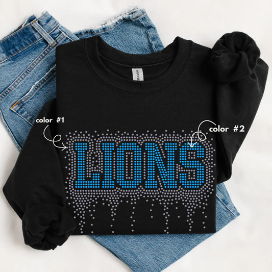 Lions Athletic Drip Spangle Design