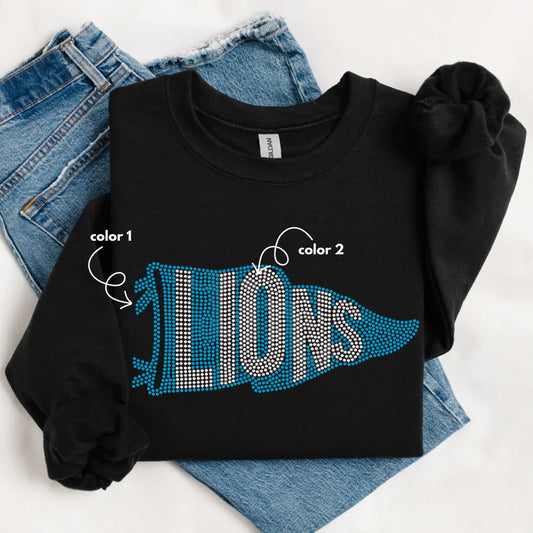 Lions Pennant Banner Spangle Design