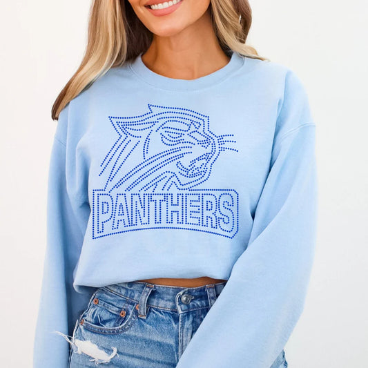 Panthers w/ Mascot Name Spangle Design