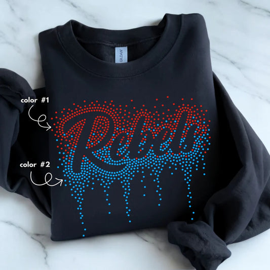 Rebels Ombre Drip Spangle Design