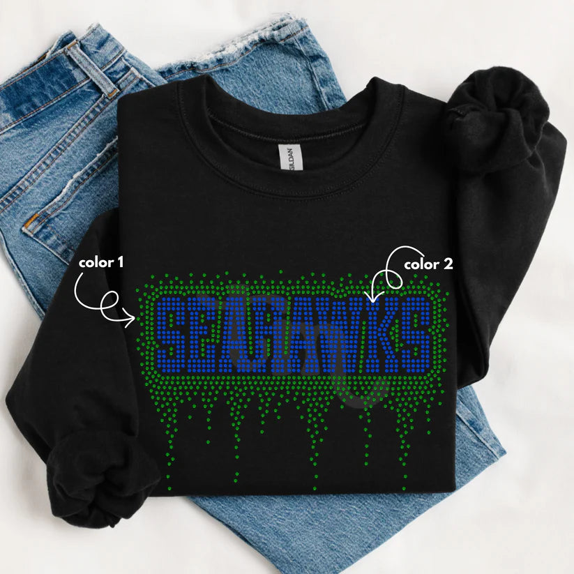 Seahawks Athletic Drip Spangle Design