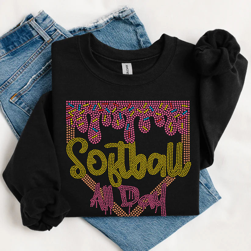 Softball Drip Spangle Design