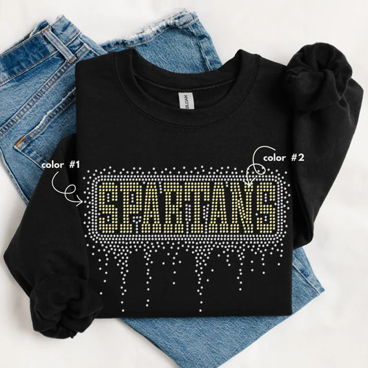 Spartans Athletic Drip Spangle Design