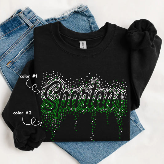 Spartans Ombre Drip Spangle Design