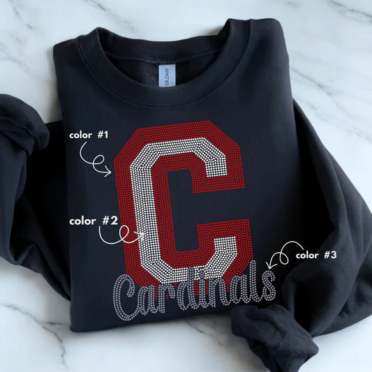 Varsity Cardinals C Spangle Design
