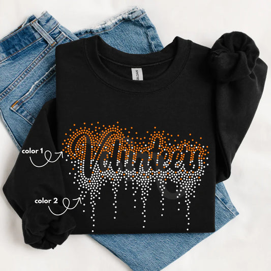 Volunteers Ombre Drip Spangle Design
