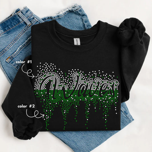 Waves Ombre Drip Spangle Design