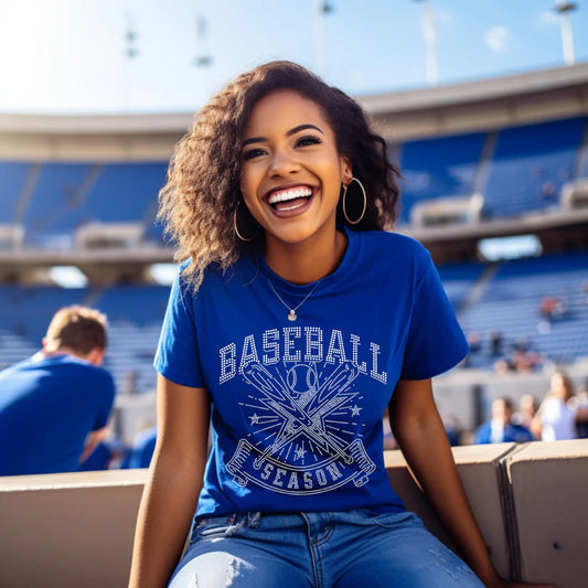 Baseball Season Burst Spangle Design