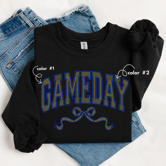 Game Day Coquette Bow Spangle Design