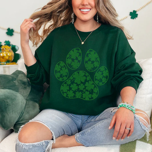 Paw Print Clovers Spangle Design